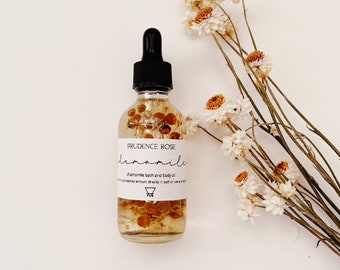 Chamomile Bath and Body Oil | Chamomile Infused Oi | Moisturizing Body Oil | Essential Oil | Massage Oil | Gift for Her | Mother's Day Gift