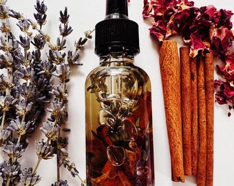 Black Tourmaline Intention Oil: Lavender, Rose & Cinnamon Protection Blend