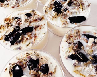 Black Tourmaline Crystal Candle: Purification Spell, Lavender & Lemon
