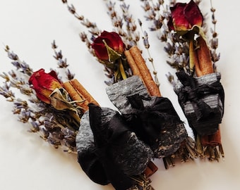 Black Tourmaline , Cinnamon, Rose, and Lavender Bundle | Potection Bundle