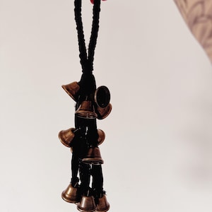 Black Witch Bells for Door: Witchy Home Decor, Altar Bells