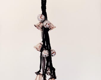 Black Disco Ball Witches Bells: Door Protection, Witchy Decor