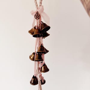 Witches Bells with Pentacle Charm: Witchy Home Decor