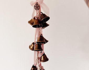 Witches Bells with Pentacle Charm: Witchy Home Decor