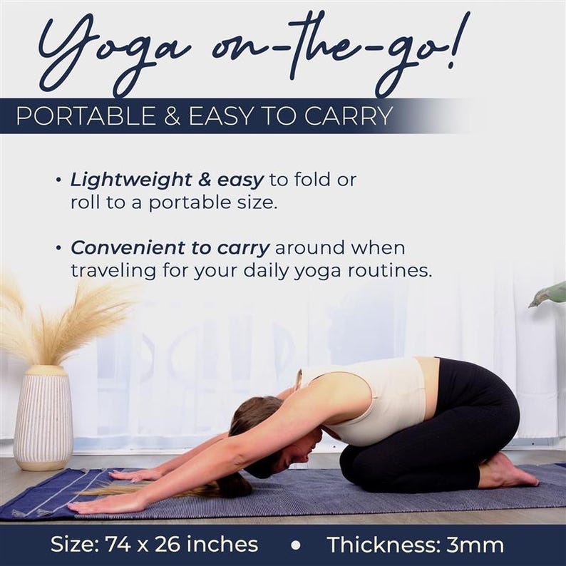 Handwoven Organic Cotton Yoga Mat: Eco-Friendly, Absorbent image 4