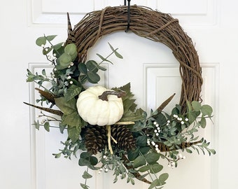 Fall D\u00e9cor Front Door Wreath Home Decor Fall Wreath Wall D\u00e9cor Gift for New Home Deco Mesh Wreath Everyday Wreath