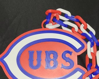 3D-geprinte op Chicago Cubs geïnspireerde hangerketting