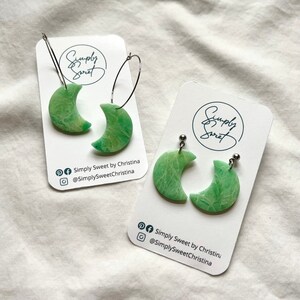 Jade Inspired | Polymer Clay Earrings | Handmade Clay Earrings | Handmade Jewelry | Cute Modern Boho Earrings | Gift for Her | Gift for Mom