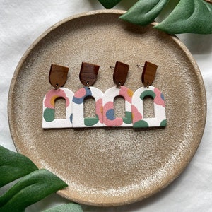 Polymer Clay Ohrringe | Florale Statement Ohrringe | Handgefertigte Ohrringe | Handgefertigter Schmuck | Geschenk für Mama | Geschenk für Sie