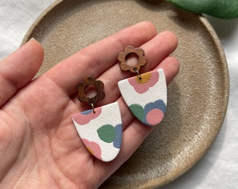 Polymer Clay Earring | Floral Statement Earring | Handmade Earrings | Handmade Jewelry | Gift for Mom | Gift for Her