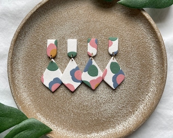 Polymer Clay Earring | Floral Statement Earring | Handmade Earrings | Handmade Jewelry | Gift for Mom | Gift for Her