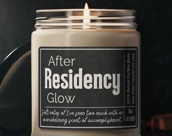 Residency Graduation Candle Med School Graduate Gift PhD Graduate Gifts For Her Doctoral Graduate Medical Fellowship Residency Match Gift