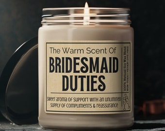 Bridesmaid Proposal Gift Bridal Party Gift Funny Personalized Candle Funny Bridesmaid Gift Bachelorette Party Gift Custom Bridesmaid Gift