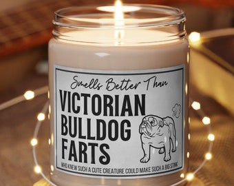 Victorian Bulldog Candle, Victorian Bulldog Gifts, Funny Bulldog Gifts, Victorian Bulldog Mom, Funny Bulldog Candle, Dog Fart Candle