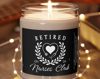 Nurse Retiring Candle RN Retirement Gift For Woman Nurse Candle Pediatric Nurse Retirement Gift Custom Retired Nurse Gift Vegan Soy Candle