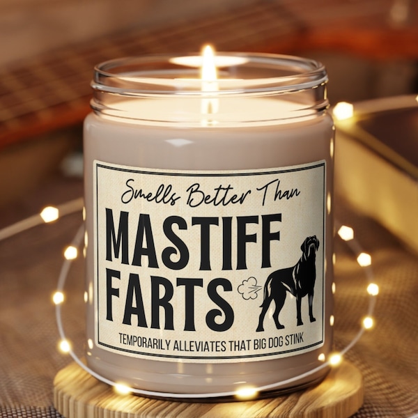 Mastiff Owner Gift Mastiff Gifts Dog Candle Funny Dog Owner Gifts Gift for Mastiff Owner Funny Dog Candle Mastiff Christmas English Mastiff