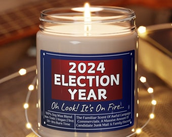 2024 Election Candle, Light Up The Room With Political Controversy, Election Year Candle, Dumpster Fire Candle, Political Gifts