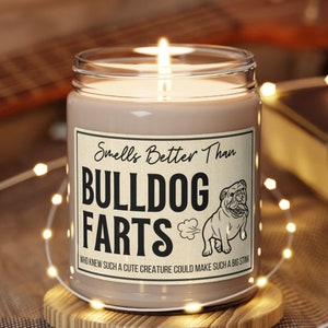 Englische Bulldoggen-Besitzer-Geschenk Englische Bulldoggen-Geschenke Hundekerze Lustiges Hundebesitzer-Geschenke Geschenk für englische Bulldoggen-Besitzer Bulldogge Weihnachtsgeschenk