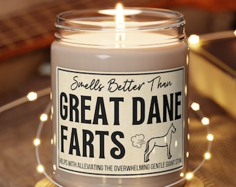 Great Dane Gift Great Dane Owner Gift Dog Fart Candle Funny Dog Owner Gifts Gift for Great Dane Owner Dog Candle Great Dane Christmas