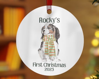 Ornement Cavalier King Charles Spaniel, Ornement de chien personnalisé, Premier ornement de Noël pour chiens, Propriétaire du roi Charles, Cadeaux Cavalier