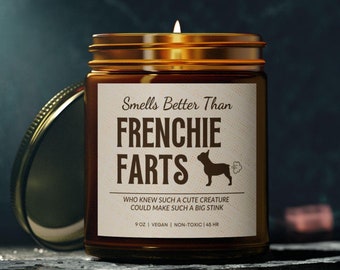 Frenchie Gifts French Bulldog Dog Fart Candle French Bulldog Dad Gifts Custom Bulldog Gift for Frenchie Owner Funny French Bulldog Christmas