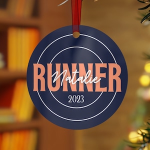 PERSONALIZED RUNNER ORNAMENT, Runner Ornaments, Running Christmas Ornament, Gifts for Runners, Marathon Ornament