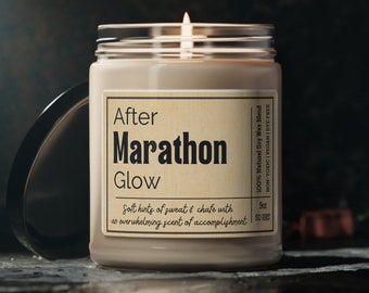 MARATHON RUNNER CANDLE, Marathon gift, gifts for runners, running gift, marathoner, marathon candle, run gift, running gifts, runner gift
