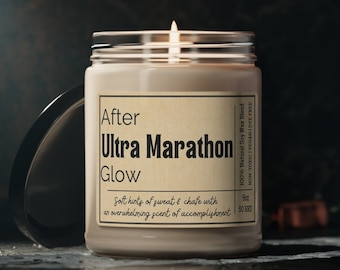 ULTRA MARATHON CANDLE, Ultra marathon gift, Gifts for runners, long distance running, ultra marathoner, running gifts, runner candle