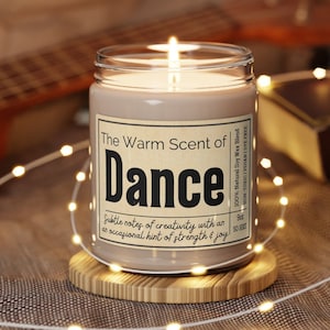 DANCE CANDLE, Dance teacher gifts, dance team gifts, dancer gifts, hula dancer, gifts for dancers, gifts for dance teacher