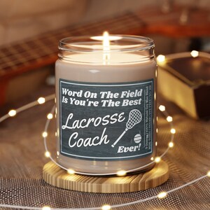 LACROSSE COACH GIFT, Lacrosse Coach Candle, Lacrosse Gifts, Gift for lacrosse coach, lacrosse mom, Gifts for lacrosse coach