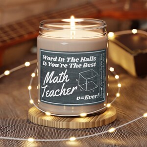 MATH TEACHER GIFT, Math Teacher Candle, Gift for Math Teacher, Math themed Gift, Math Classroom, Math Teacher Gifts