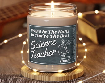 SCIENCE TEACHER GIFT, Science Teacher Candle, Science Teacher, Best Science Teacher, Gifts for Science Teacher, Science Lover, Science theme