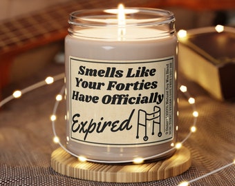 50TH BIRTHDAY GIFT, Funny gift for 50th birthday, over the hill, forties have expired, funny birthday candle, 50th Birthday candle
