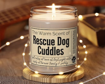 RESCUE DOG GIFTS, Rescue dog candle, gift for dog owner, I love my rescue, dog themed gift, new puppy gift, dog candle