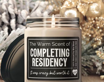 Finished Residency Candle White Coat Ceremony Gift Basket Residency Grad Gift Match Day Gifts Medical Residency Gift Doctorate Graduation