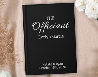 Custom Officiant Notebook Wedding Officiant Gift Officiant Journal Personalized Officiant Book Customized Vows Book Wedding Ceremony Binder