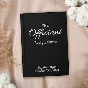 Custom Officiant Notebook Wedding Officiant Gift Officiant Journal Personalized Officiant Book Customized Vows Book Wedding Ceremony Binder