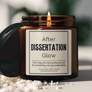 Custom PHD Gift Dissertation Candle Doctoral Gift For Her Residency Graduation  Graduation Basket Dissertation Gift Medical School Graduate