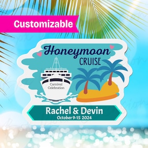 Honeymoon Cruise Magnet Custom Family Cruise Door Magnet Carnival Cruise Door Decor Door Magnet Cruising Keepsake Cruising Magnets Stateroom