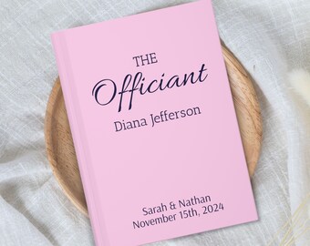 Officiant Journal Custom Officiant Gift Wedding Officiant Journal Personalized Officiant Book Customized Vows Book Wedding Ceremony Binder