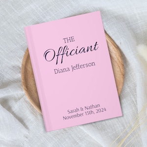 Officiant Journal Custom Officiant Gift Wedding Officiant Journal Personalized Officiant Book Customized Vows Book Wedding Ceremony Binder