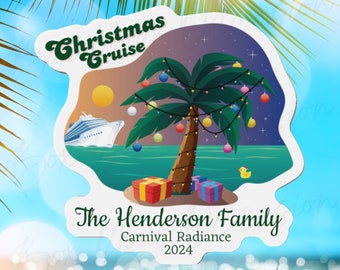 Aimant de porte de croisière de Noël personnalisé Aimant de porte de croisière de vacances Idées de porte de croisière de carnaval Aimant de porte de cabine de cabine royale des Caraïbes Noël