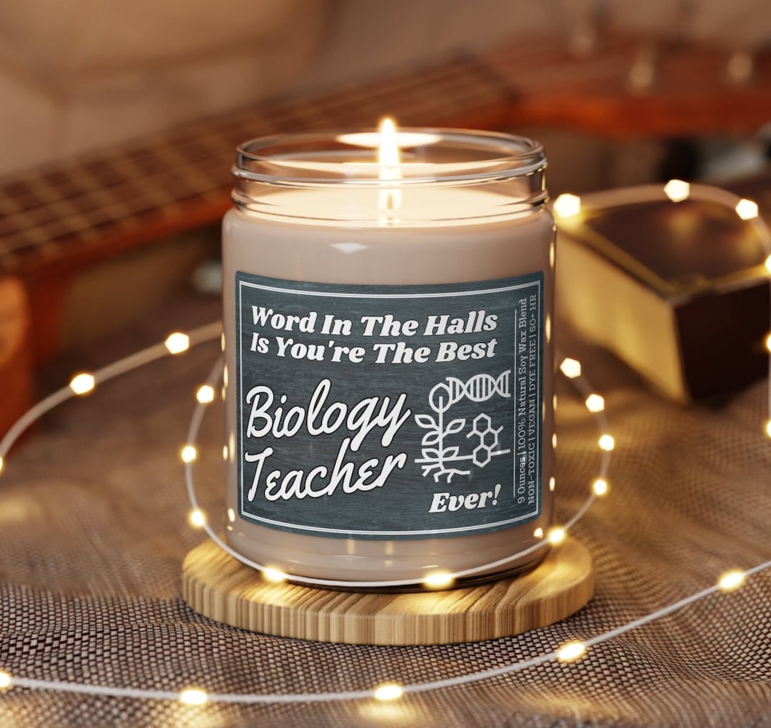 BIOLOGY TEACHER GIFT, Biology Teacher Candle, Gift for Biology Teacher