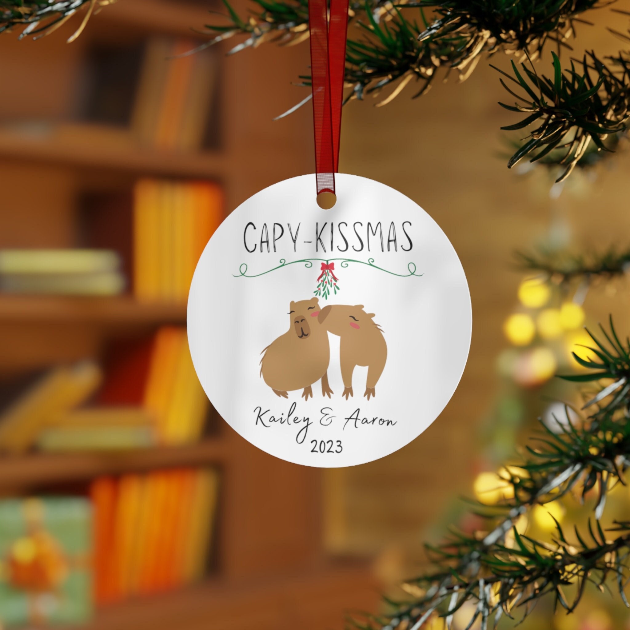 CAPYBARA ORNAMENT, Capybara Christmas Ornament for Couples