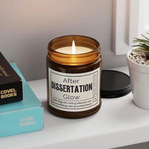 Custom PHD Gift Dissertation Candle Doctoral Gift For Her Residency Graduation Graduation Basket Dissertation Gift Medical School Graduate image 4