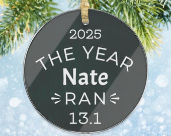 HALF MARATHON ORNAMENT, Runner Ornaments, Running Christmas ornament, Runner Christmas Gift, Gifts for Runners, Marathon Ornament, Run Gifts
