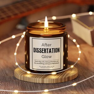 Custom PHD Gift Dissertation Candle Doctoral Gift For Her Residency Graduation Graduation Basket Dissertation Gift Medical School Graduate image 9