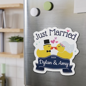Honeymoon Cruise Magnet Custom Just Married Cruise Door Magnet Carnival Cruise Door Magnet Newlywed Cruise Door Decorations Cruise Ducks Bild 5
