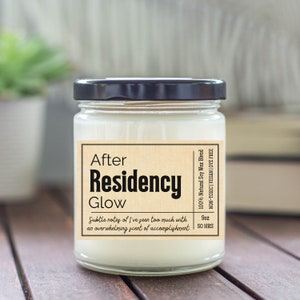 RESIDENCY CANDLE, completing residency gifts, residency graduation, doctor gifts, graduation gifts, residency completion image 2