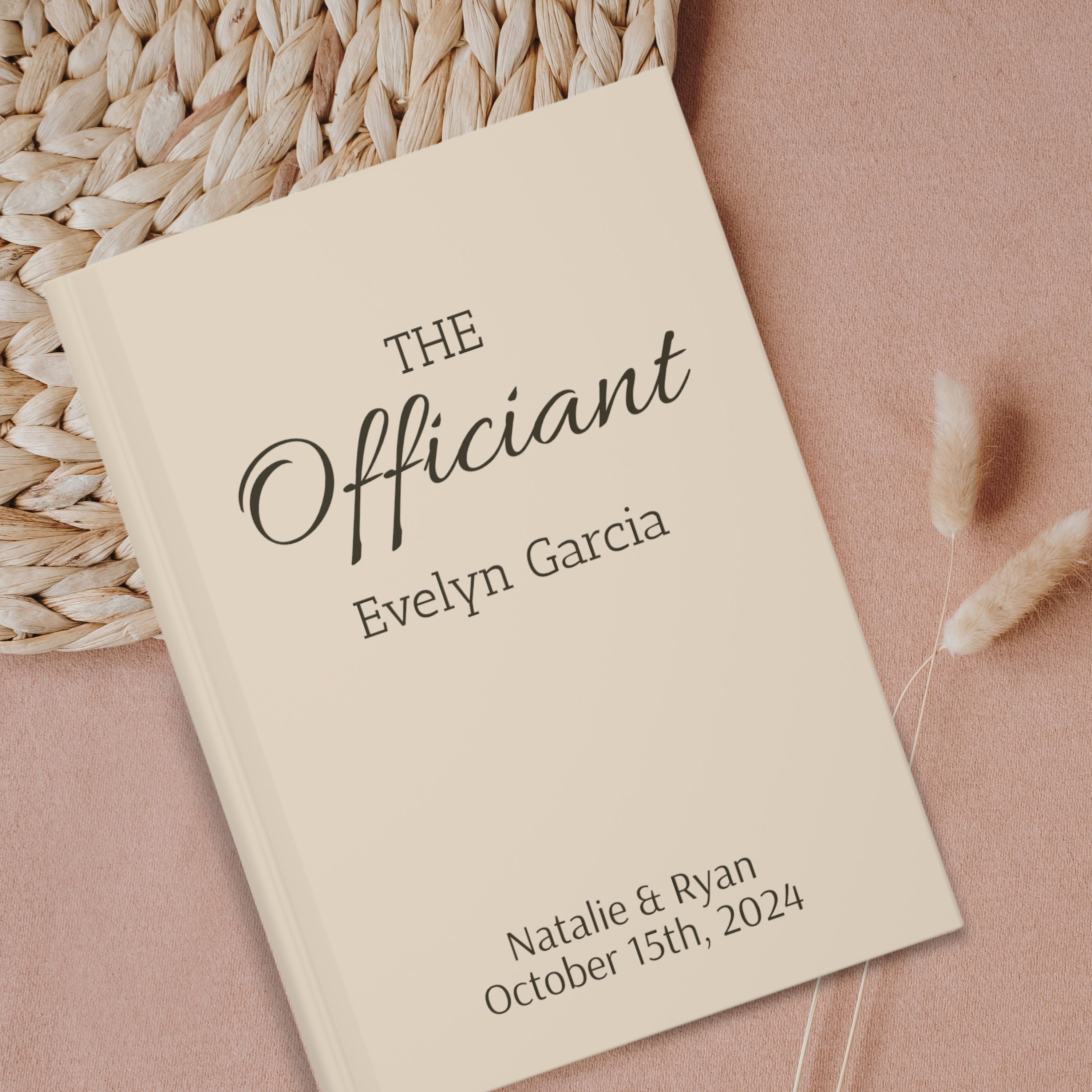Custom Officiant Notebook Wedding Officiant Gift Officiant Journal Custom Officiant Notebook Wedding Officiant Gift Officiant Journal